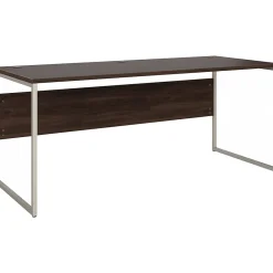 Office Desks*Bush Business Furniture Hybrid 72"W Computer Table Desk with Metal Legs, (HYD373BW) Black Walnut