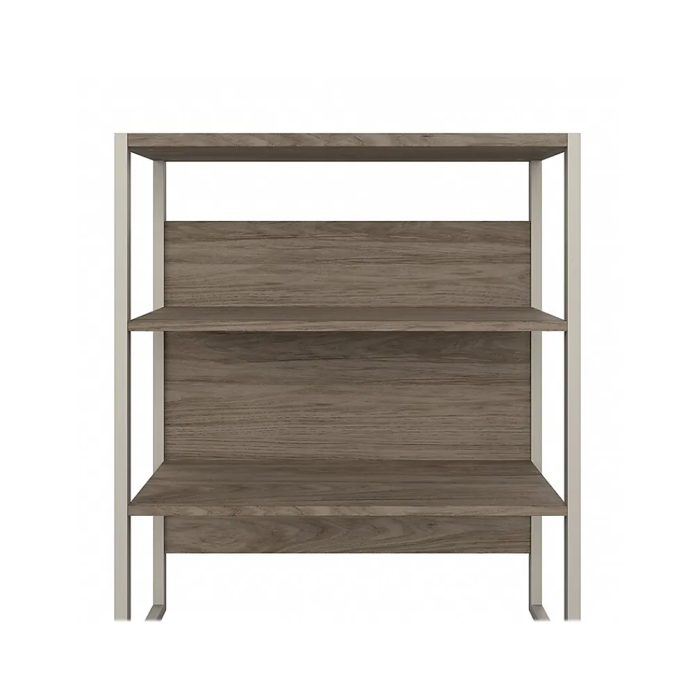 Bookcases*Bush Business Furniture Hybrid 71"H 4-Shelf Etagere Bookcase with Adjustable Shelf, (HYB023MH) Modern Hickory