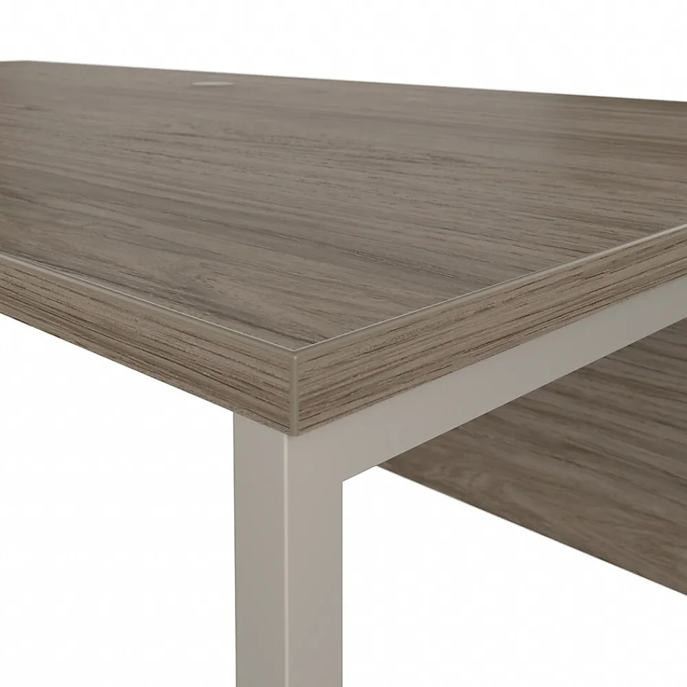 L-Desks*Bush Business Furniture Hybrid 72"W L Shaped Table Desk with Metal Legs, (HYB025MH) Modern Hickory