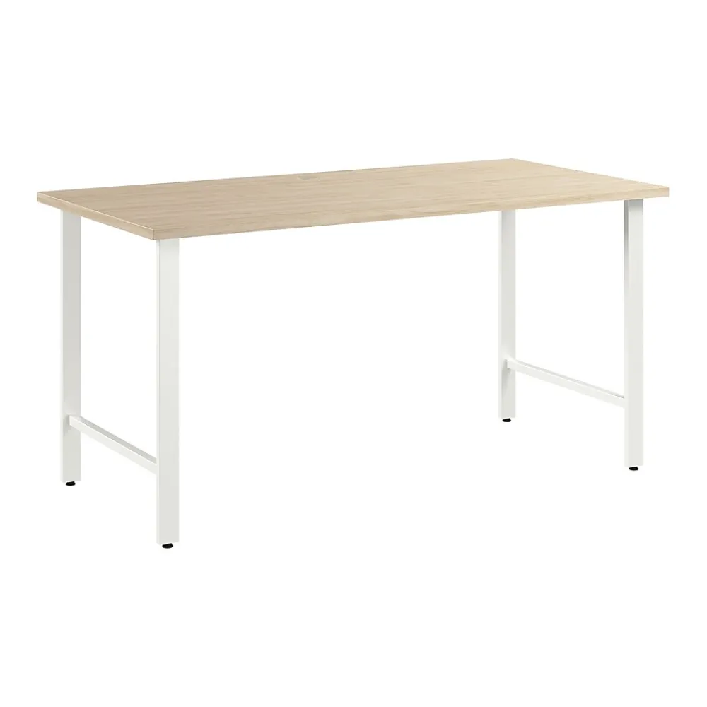Office Desks*Bush Business Furniture Hustle 60"W Computer Desk with Metal Legs, Natural Elm (HUD160NE)