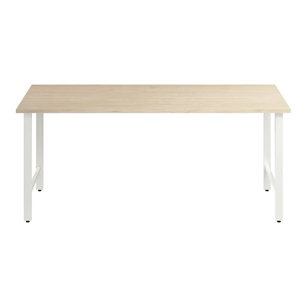 Office Desks*Bush Business Furniture Hustle 72"W Computer Desk with Metal Legs, Natural Elm (HUD272NE)