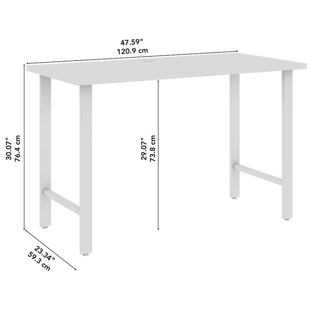 Office Desks*Bush Business Furniture Hustle 48"W Computer Desk with Metal Legs, Natural Elm (HUD148NE)