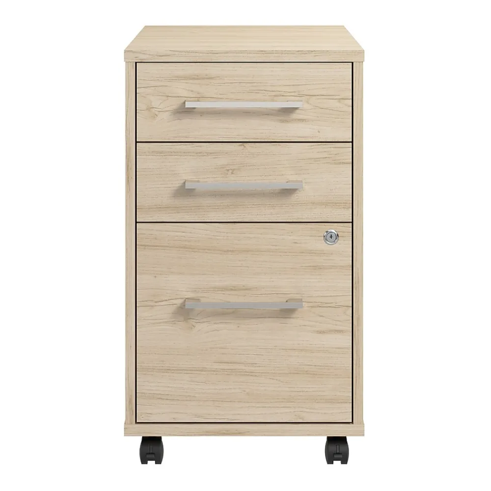 File Cabinets*Bush Business Furniture Hustle 3 Drawer Mobile File Cabinet, Natural Elm (HUF116NE)