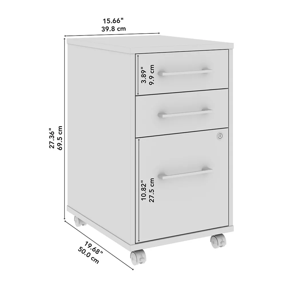 File Cabinets*Bush Business Furniture Hustle 3 Drawer Mobile File Cabinet, Natural Elm (HUF116NE)