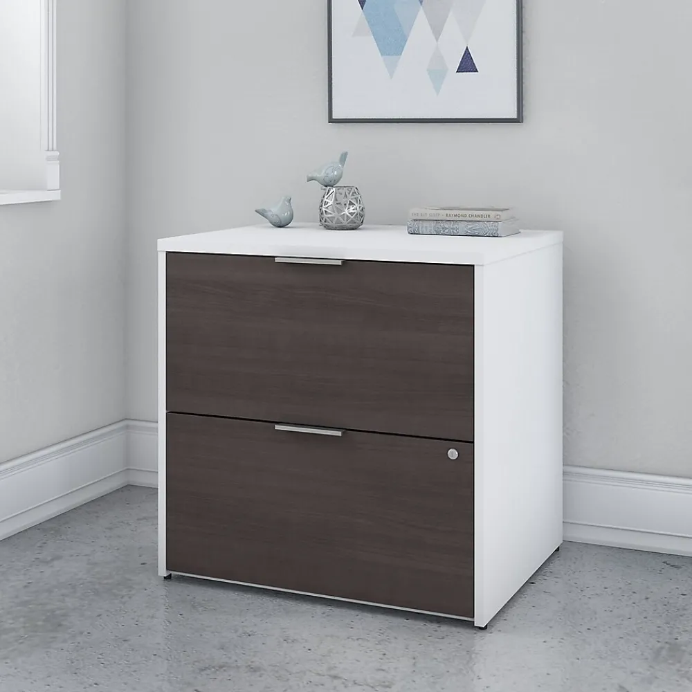 File Cabinets*Bush Business Furniture Jamestown 2-Drawer Lateral File Cabinet, Locking, Letter/Legal, Storm Gray/White, 29.72" (JTF130SGWHSU)