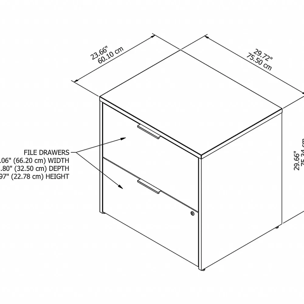 File Cabinets*Bush Business Furniture Jamestown 2-Drawer Lateral File Cabinet, Locking, Letter/Legal, Storm Gray/White, 29.72" (JTF130SGWHSU)