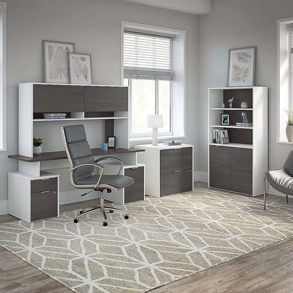 File Cabinets*Bush Business Furniture Jamestown 2-Drawer Lateral File Cabinet, Locking, Letter/Legal, Storm Gray/White, 29.72" (JTF130SGWHSU)
