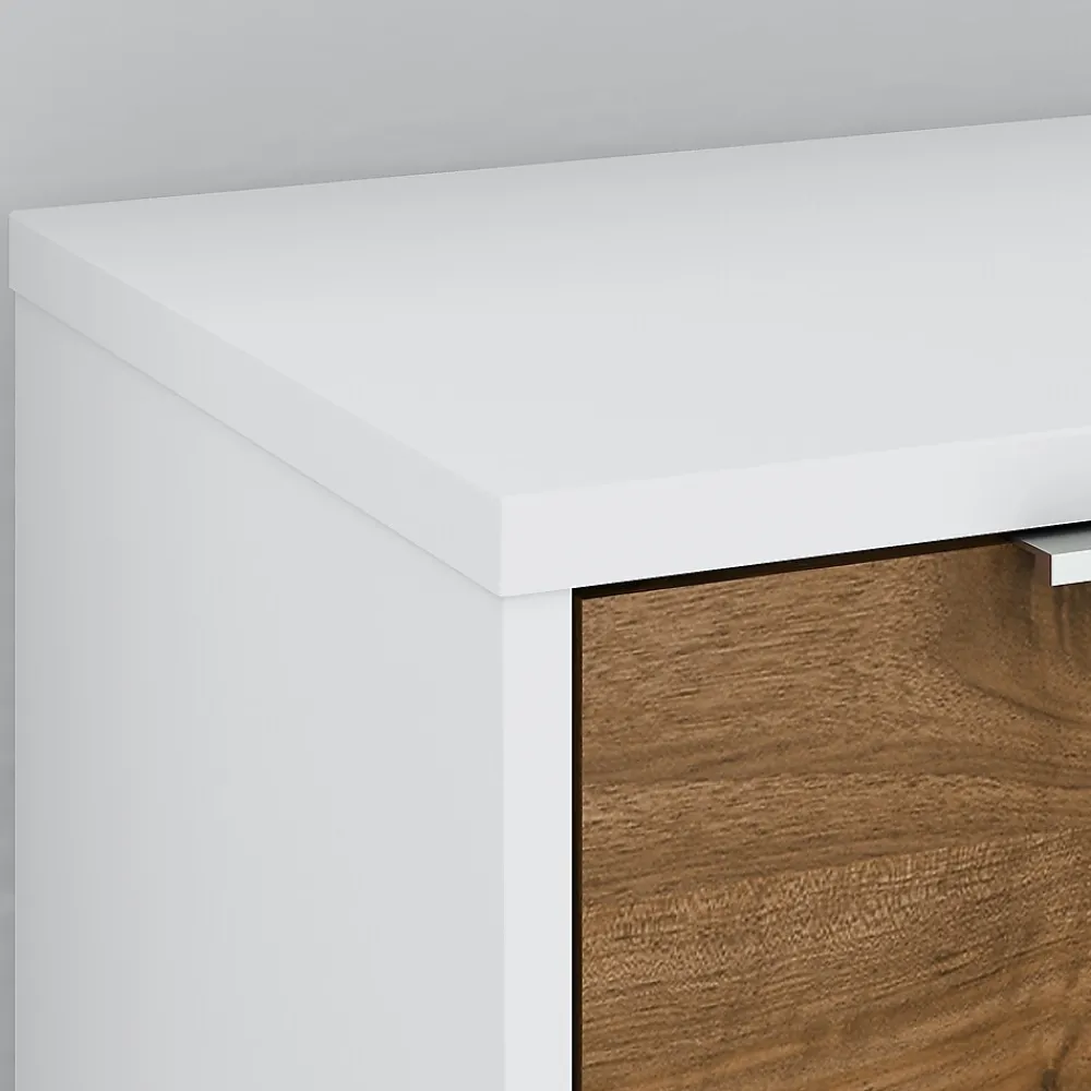 Storage Cabinets*Bush Business Furniture Jamestown 21.2" Low Storage Cabinet with 4 Shelves, Fresh Walnut/White (JTS160FWWH)