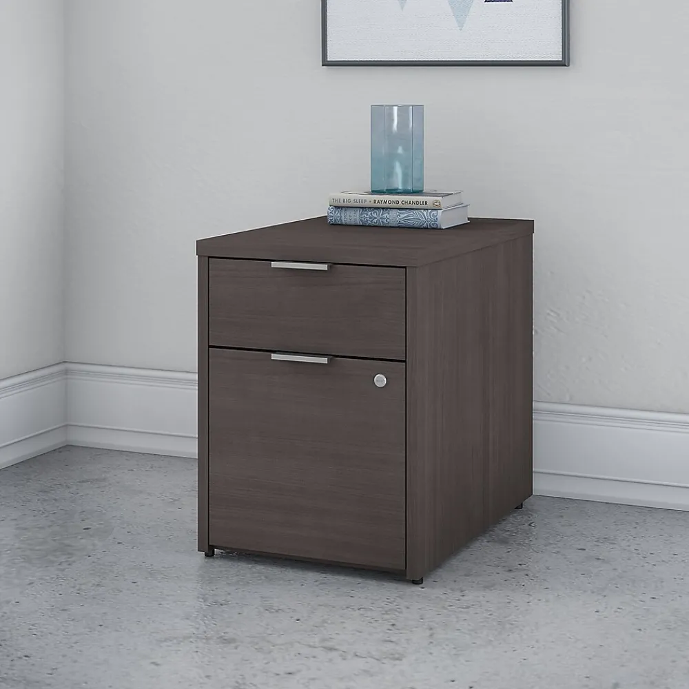 File Cabinets*Bush Business Furniture Jamestown 2-Drawer Vertical File Cabinet, Locking, Letter/Legal, Storm Gray, 23.66" (JTF116SGSU)