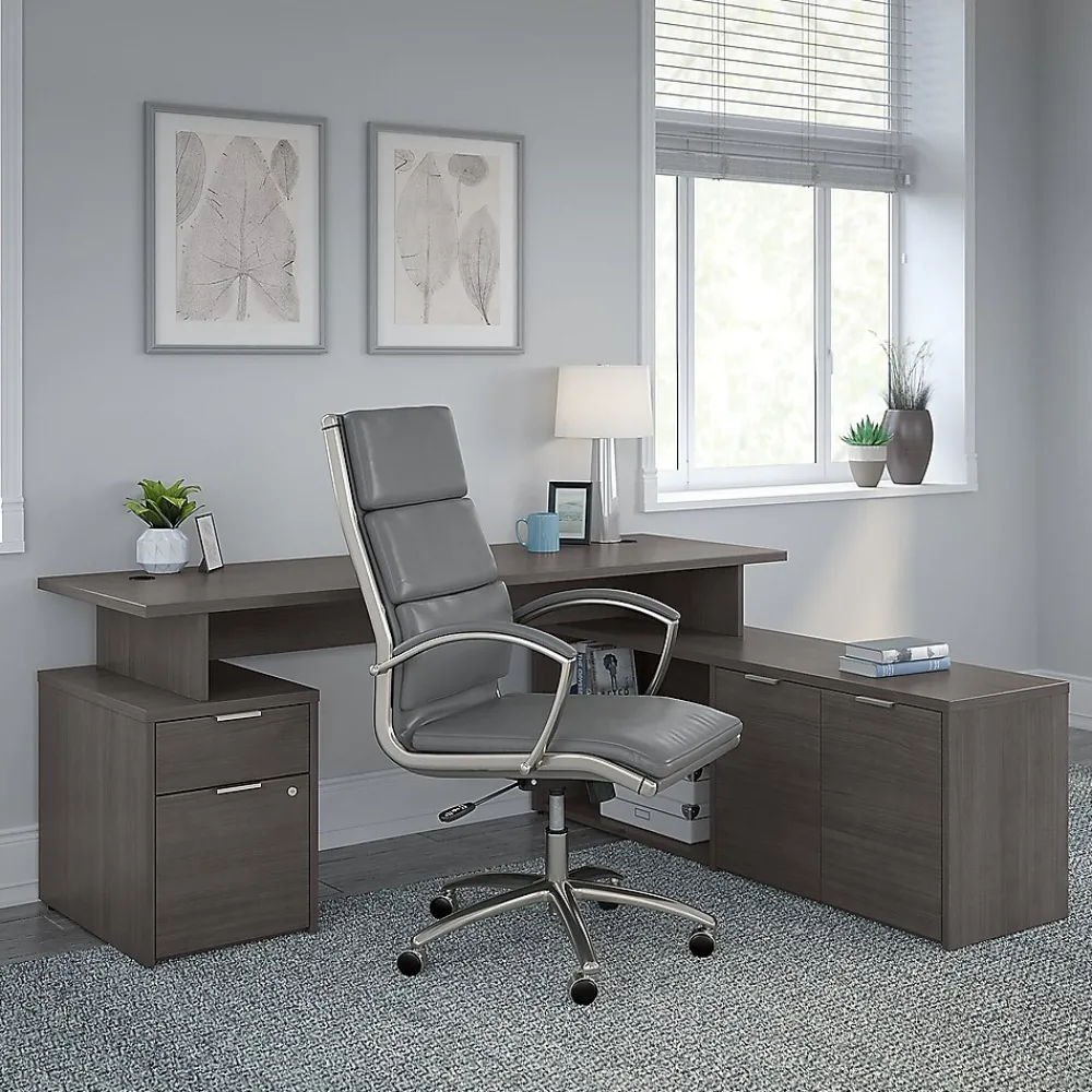 File Cabinets*Bush Business Furniture Jamestown 2-Drawer Vertical File Cabinet, Locking, Letter/Legal, Storm Gray, 23.66" (JTF116SGSU)