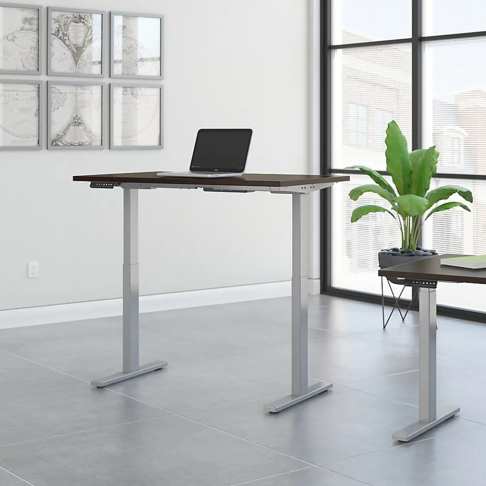 Standing Desks*Bush Business Furniture Move 60 Series 48"W Electric Height Adjustable Standing Desk, Mocha Cherry (M6S4824MRSK)