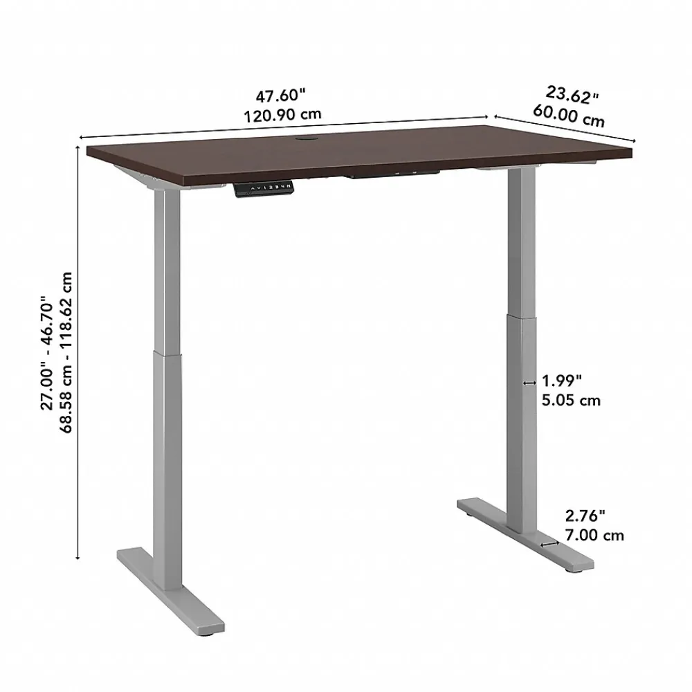 Standing Desks*Bush Business Furniture Move 60 Series 48"W Electric Height Adjustable Standing Desk, Mocha Cherry (M6S4824MRSK)