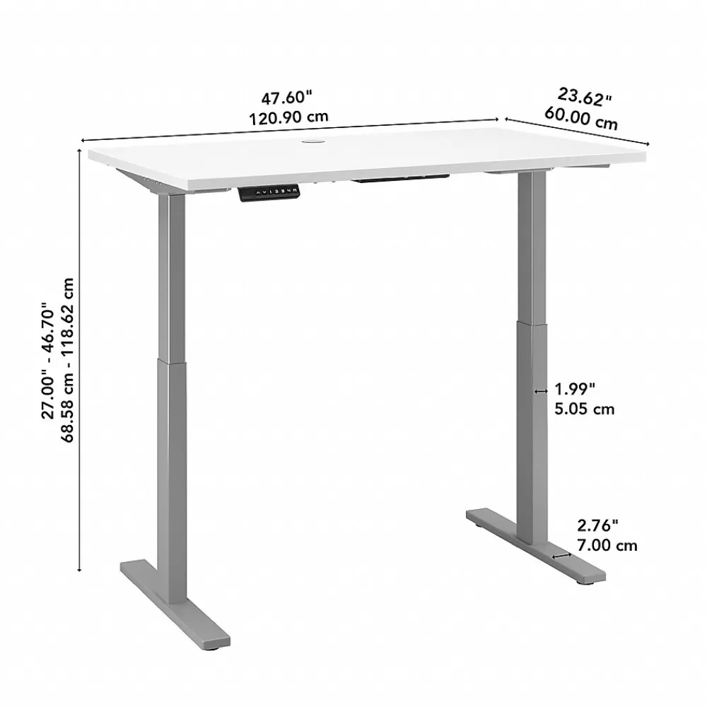 Standing Desks*Bush Business Furniture Move 60 Series 48"W Electric Height Adjustable Standing Desk, White (M6S4824WHSK)