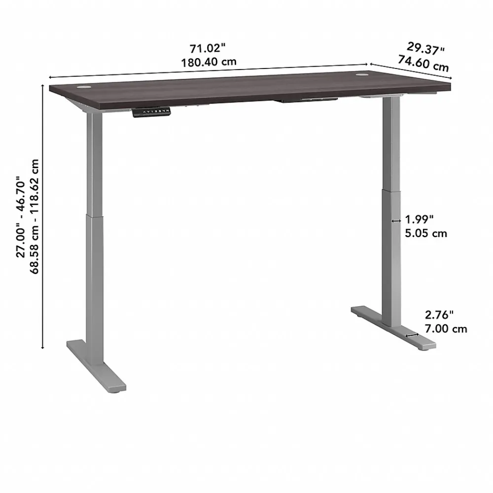 Standing Desks*Bush Business Furniture Move 60 Series 72"W Electric Height Adjustable Standing Desk, Storm Gray (M6S7230SGSK)