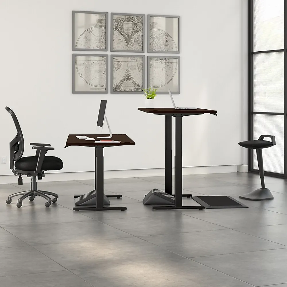 Standing Desks*Bush Business Furniture Move 60 Series 72"W Electric Height Adjustable Standing Desk, Mocha Cherry (M6S7230MRBK)