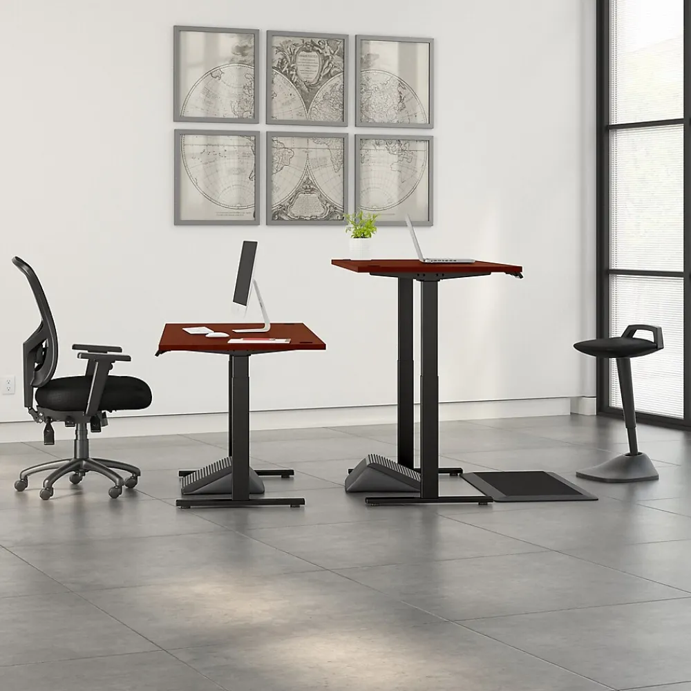 Standing Desks*Bush Business Furniture Move 60 Series 72"W Electric Height Adjustable Standing Desk, Hansen Cherry (M6S7230HCBK)