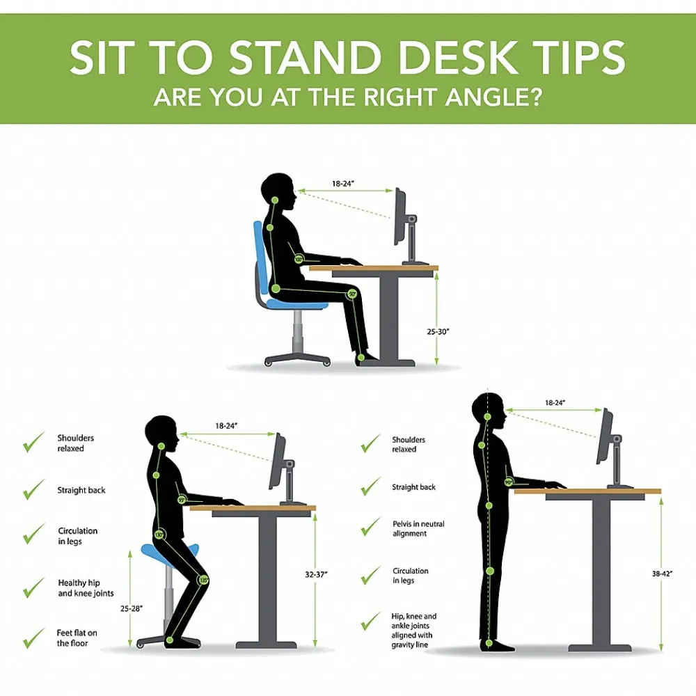 Standing Desks*Bush Business Furniture Move 40 Series 72"W Electric Height Adjustable Standing Desk, Modern Hickory/Cool Gray (M4S7230MHSK)