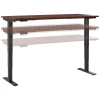 Standing Desks*Bush Business Furniture Move 40 Series 72"W Electric Height Adjustable Standing Desk, Hansen Cherry/Black (M4S7230HCBK)