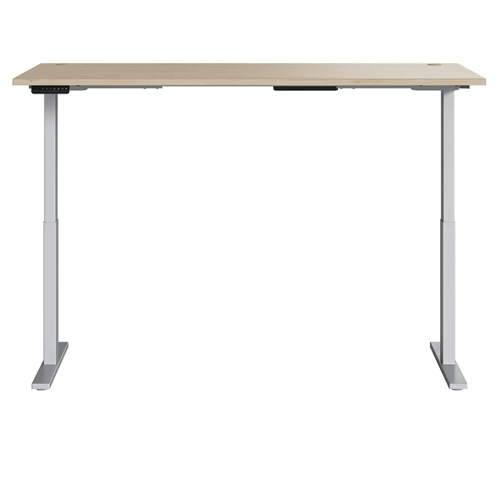 Office Desks*Bush Business Furniture Move 60 Series 72"W Electric Adjustable Standing Desk, (M6S7230NESK) Natural Elm/Cool Gray Metallic