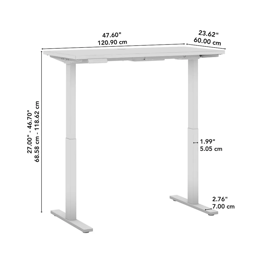 Standing Desks*Bush Business Furniture Move 60 Series 48"W Electric Adjustable Standing Desk, (M6S4824NEBK) Natural Elm/Black Powder Coat