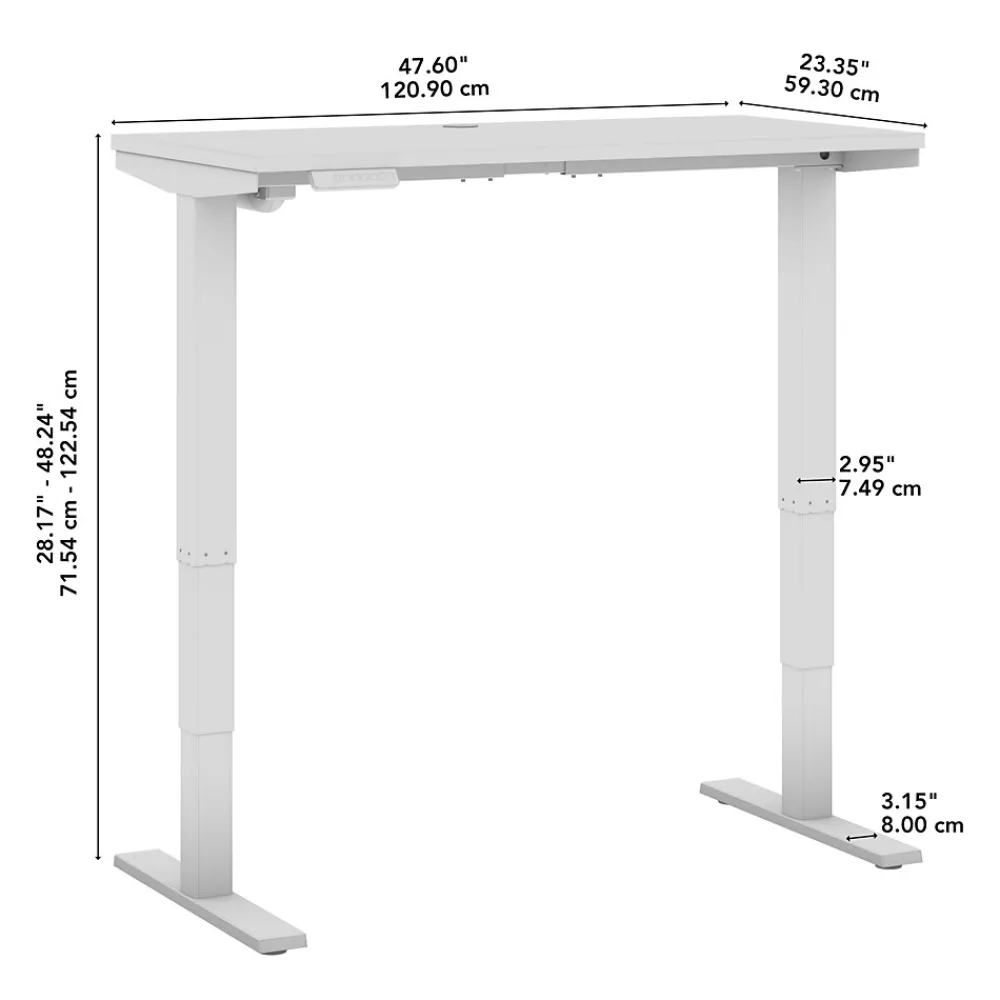 Standing Desks*Bush Business Furniture Move 40 Series 48"W Electric Adjustable Standing Desk, (M4S4824NEBK) Natural Elm/Black Powder Coat