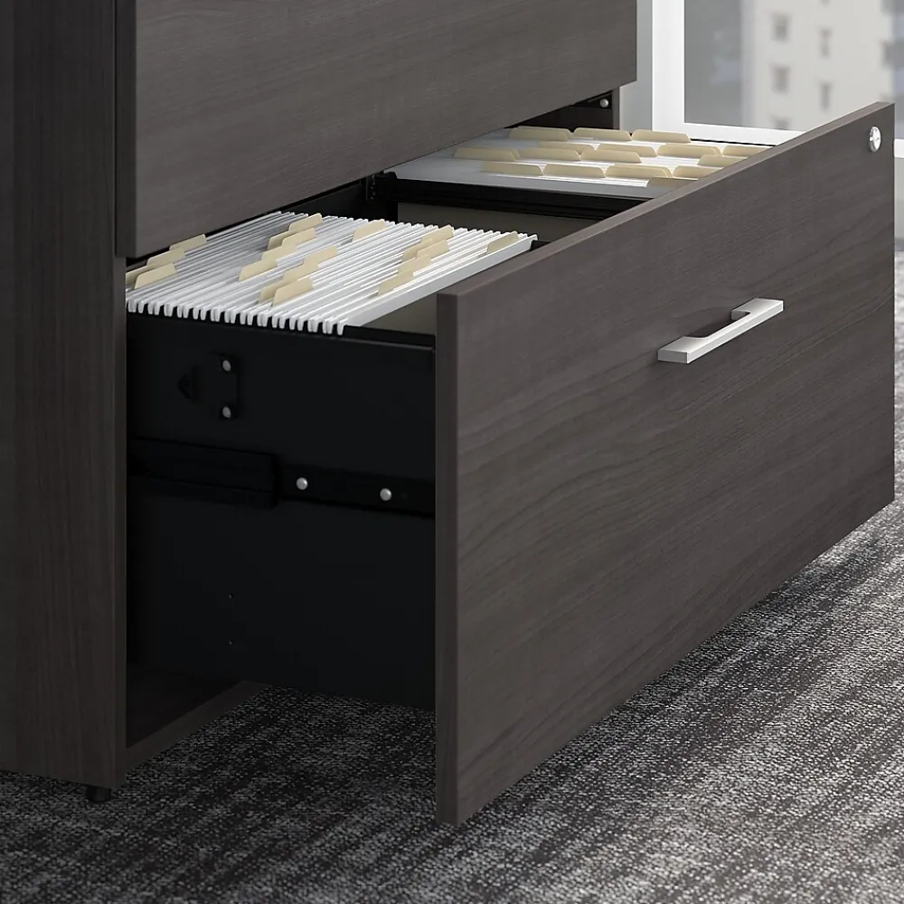 File Cabinets*Bush Business Furniture Office 500 2-Drawer Lateral File Cabinet, Locking, Letter/Legal, , 35.67" (OFF136SGSU) Storm Gray
