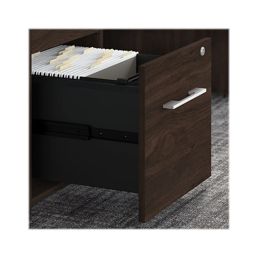 L-Desks*Bush Business Furniture Office 500 72"W L Shaped Executive Desk with Drawers, (OF5004BWSU) Black Walnut