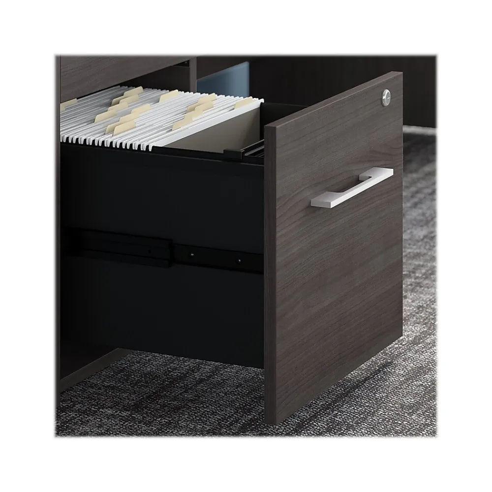L-Desks*Bush Business Furniture Office 500 72"W L Shaped Executive Desk with Drawers, (OF5004SGSU) Storm Gray