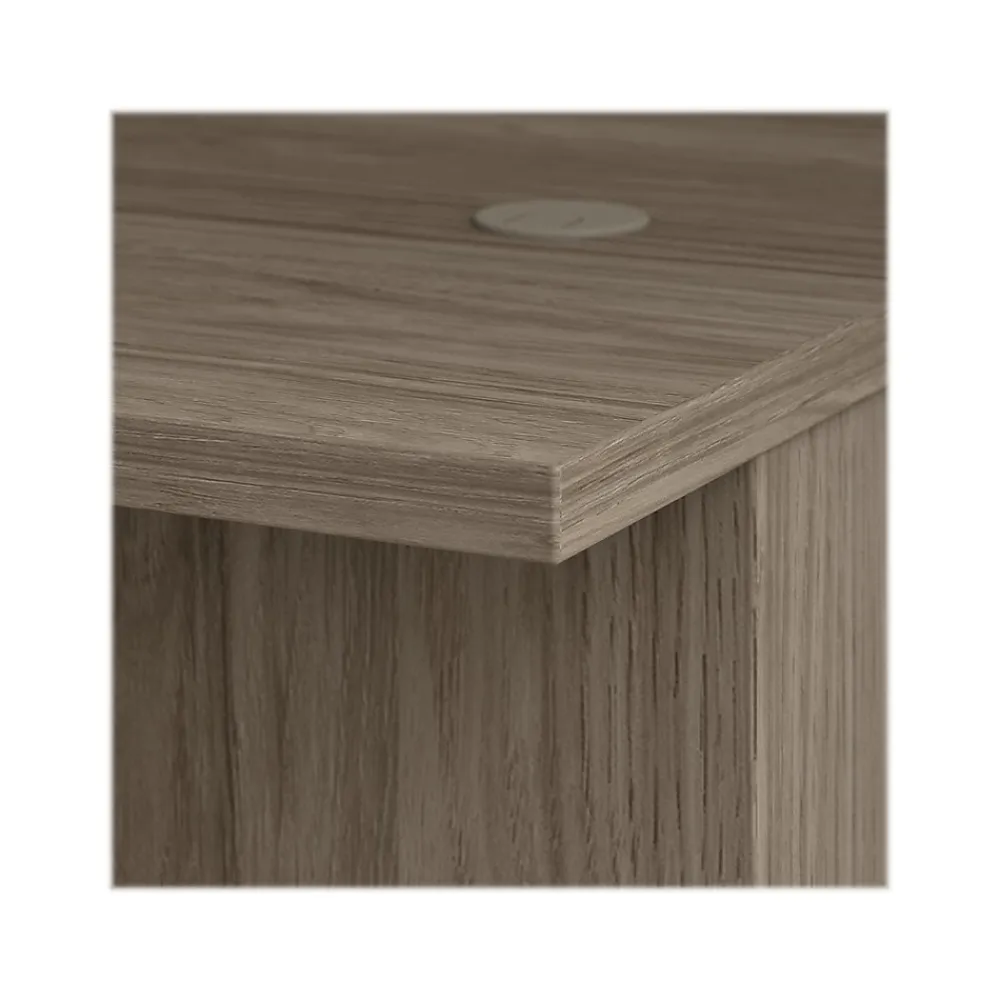 Computer Desks*Bush Business Furniture Office 500 72"W Executive Desk with Drawers, Lat File Cabinets and Hutch, (OF5001MHSU) Modern Hickory