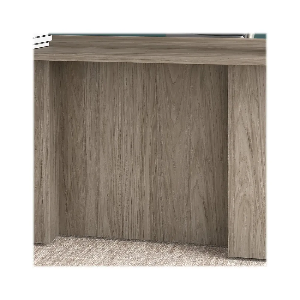 Computer Desks*Bush Business Furniture Office 500 72"W Executive Desk with Drawers, Lat File Cabinets and Hutch, (OF5001MHSU) Modern Hickory