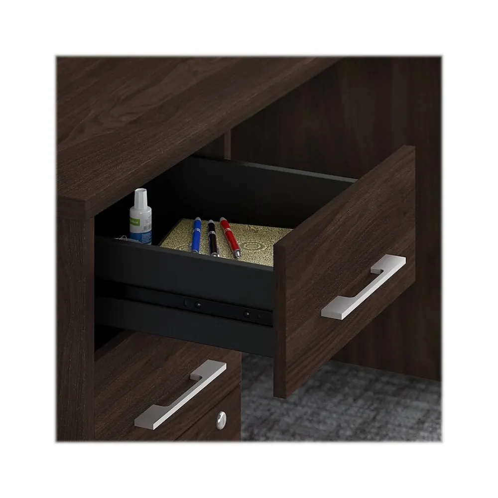Office Desks*Bush Business Furniture Office 500 72"W U Shaped Executive Desk with Drawers, (OF5002BWSU) Black Walnut