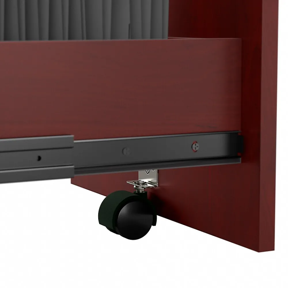 Storage Cabinets*Bush Business Furniture Office in an Hour Cubicle Storage with Cabinet, Paper Tray, & Pencil Holder, Hansen Cherry (WC36490-03K)