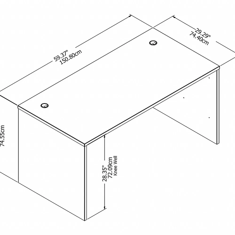 Office Desks*Bush Business Furniture Studio C 60"W Office Desk, (SCD260WH) White