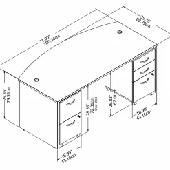 Computer Desks*Bush Business Furniture Studio C 72