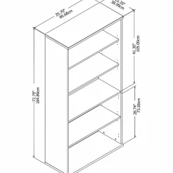 Bookcases*Bush Business Furniture Studio C 5 Shelf Bookcase, (SCB136PG) Platinum Gray