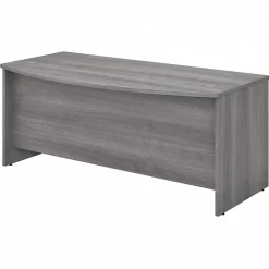 Computer Desks*Bush Business Furniture Studio C 72"W Bow Front Desk, (SCD172PG) Platinum Gray