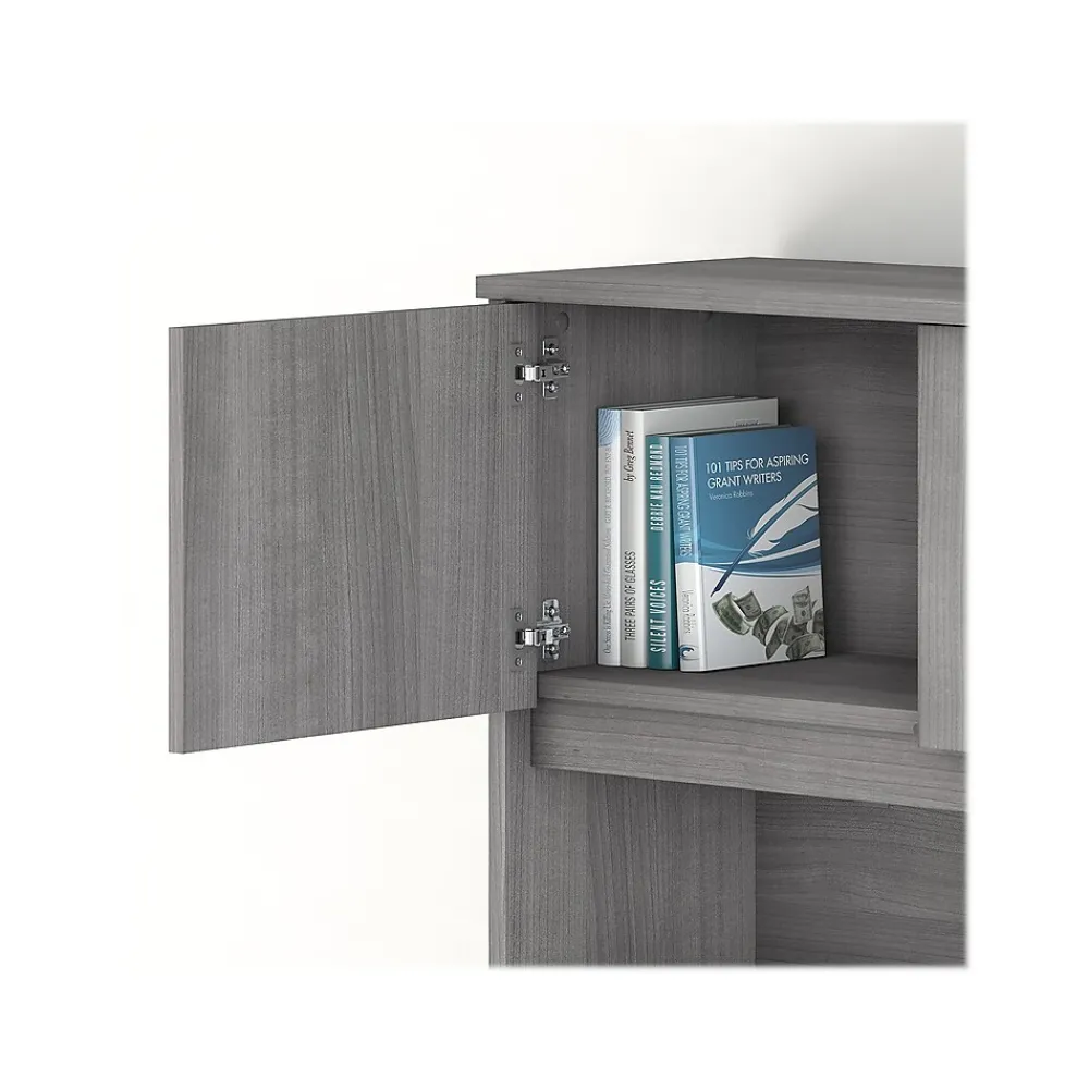 Office Desks*Bush Business Furniture Studio C 72"W U Shaped Desk with Hutch and Mobile File Cabinet, (STC003PGSU) Platinum Gray