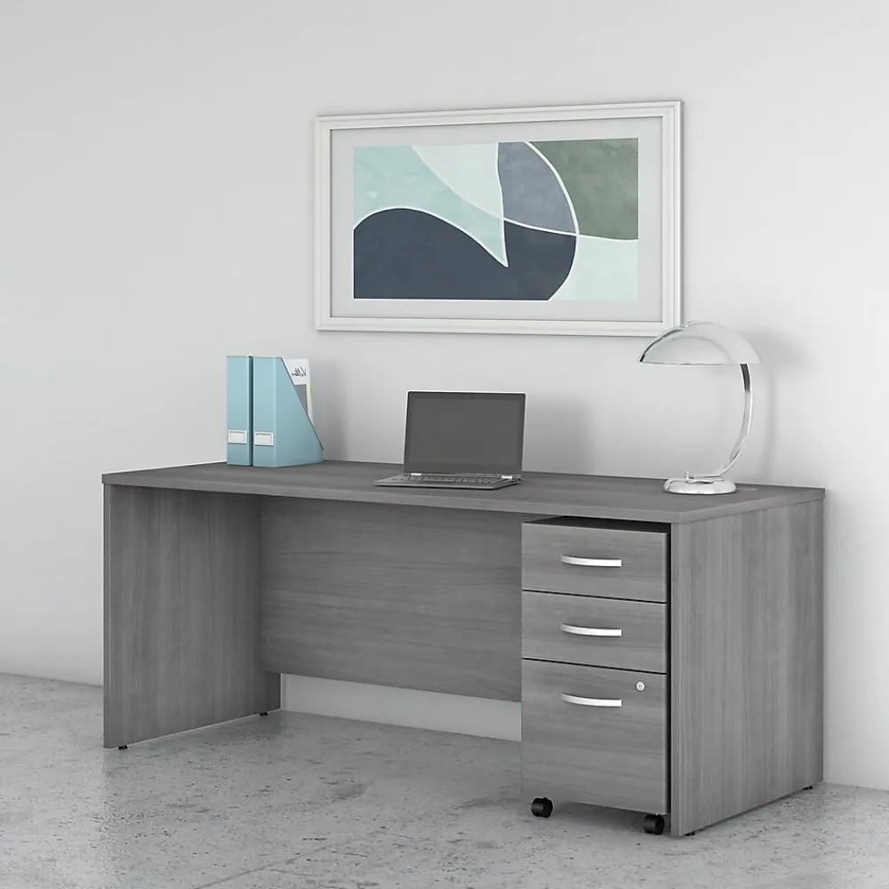 Computer Desks*Bush Business Furniture Studio C 72"W Office Desk, (SCD272PG) Platinum Gray