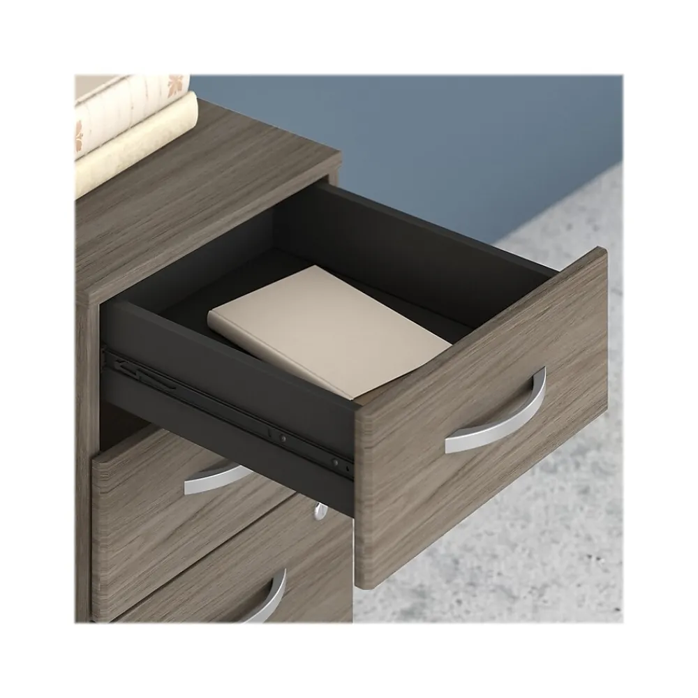 File Cabinets*Bush Business Furniture Studio C 3-Drawer Mobile Vertical File Cabinet, Letter/Legal Size, Lockable, (SCF216MHSU) Modern Hickory