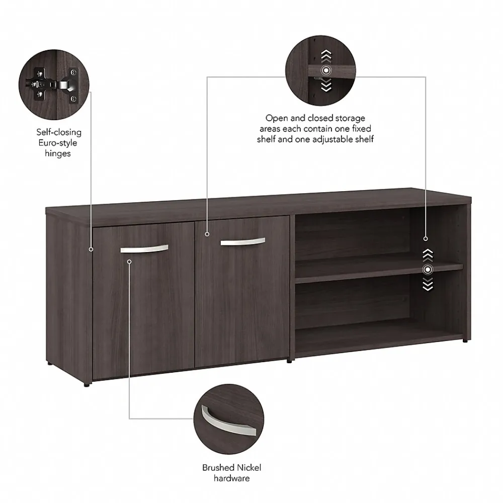 Storage Cabinets*Bush Business Furniture Studio A 21" Low Storage Cabinet with 4 Shelves and Doors, (SDS160SG-Z) Storm Gray