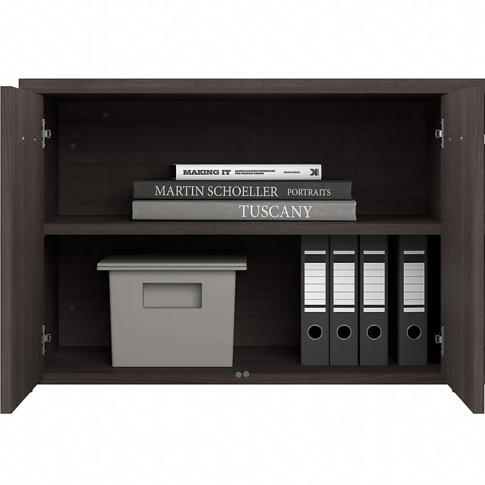 Storage Cabinets*Bush Business Furniture Studio A 21" Low Storage Cabinet with 4 Shelves and Doors, (SDS160SG-Z) Storm Gray