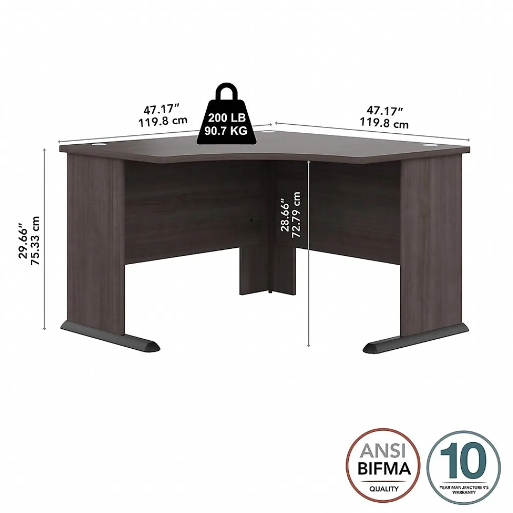 Office Desks*Bush Business Furniture Studio A 48"W Corner Computer Desk, (SDD148SG) Storm Gray