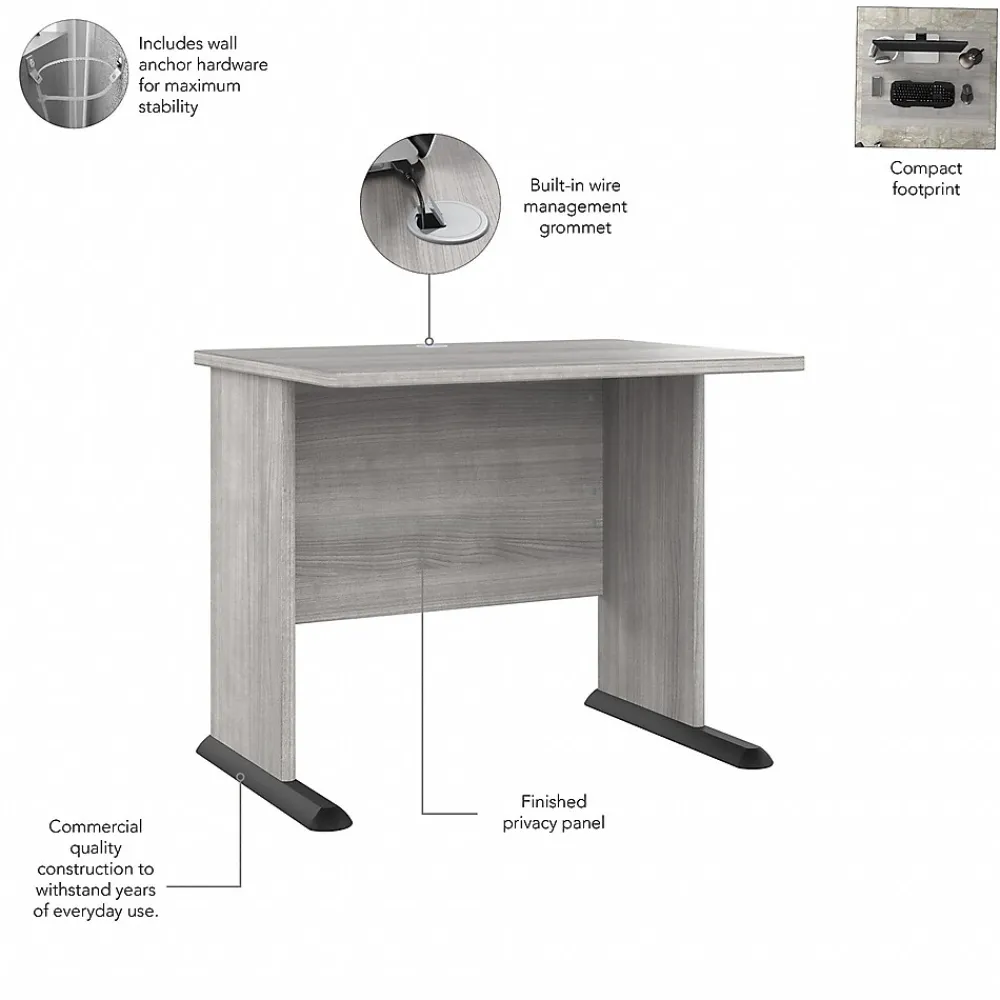 Computer Desks*Bush Business Furniture Studio A 36"W Small Computer Desk, (SDD136PG) Platinum Gray