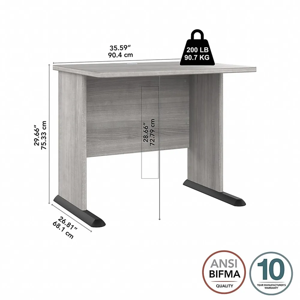 Computer Desks*Bush Business Furniture Studio A 36"W Small Computer Desk, (SDD136PG) Platinum Gray