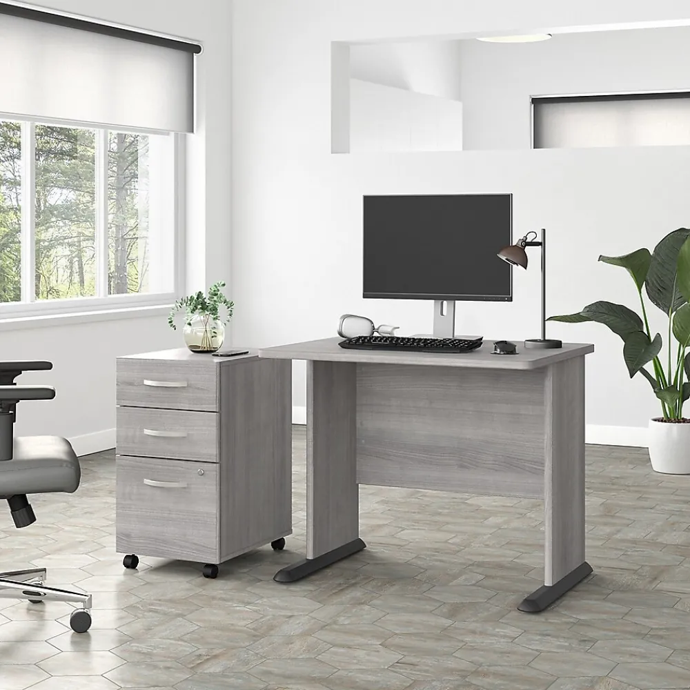 Computer Desks*Bush Business Furniture Studio A 36"W Small Computer Desk, (SDD136PG) Platinum Gray