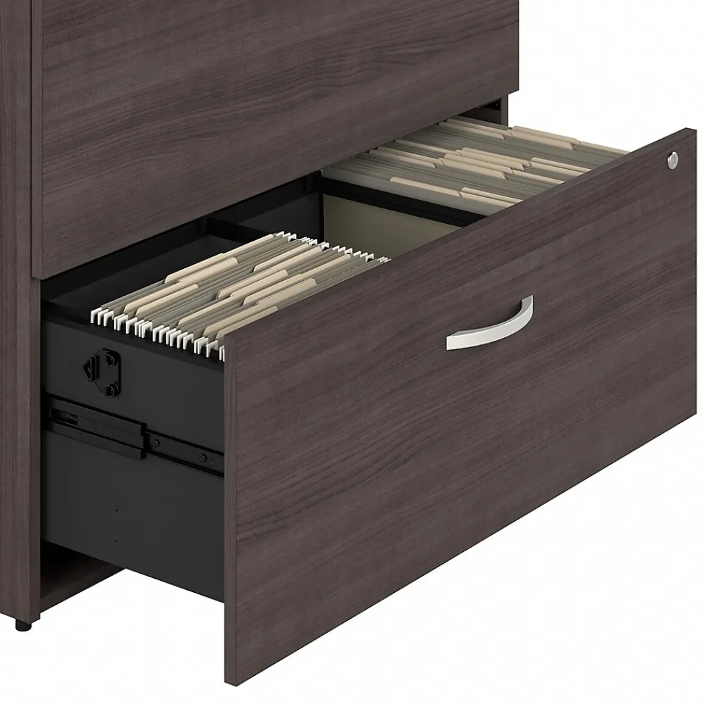 File Cabinets*Bush Business Furniture Studio A 2-Drawer Lateral File Cabinet, Locking, Letter/Legal, , 36" (SDF136SGSU-Z) Storm Gray