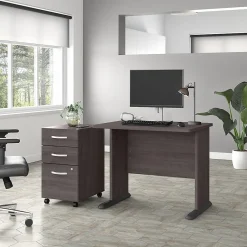 Office Desks*Bush Business Furniture Studio A 36"W Small Computer Desk with 3 Drawer Mobile File Cabinet, (STA005SGSU) Storm Gray