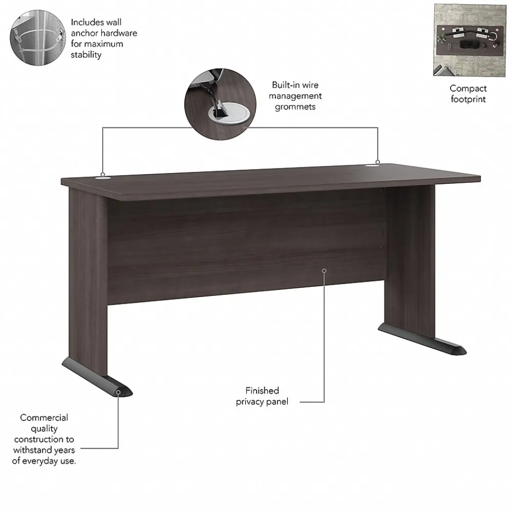 Computer Desks*Bush Business Furniture Studio A 60"W Computer Desk, (SDD160SG) Storm Gray