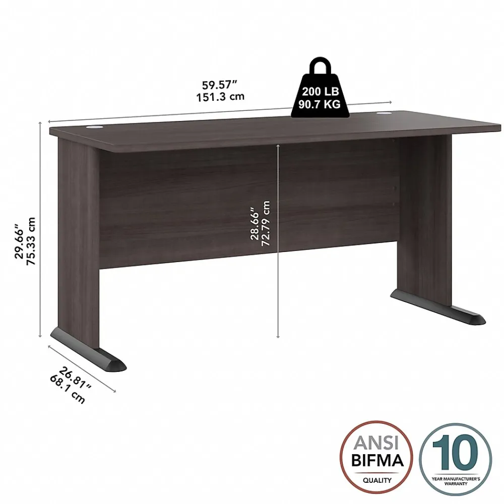 Computer Desks*Bush Business Furniture Studio A 60"W Computer Desk, (SDD160SG) Storm Gray