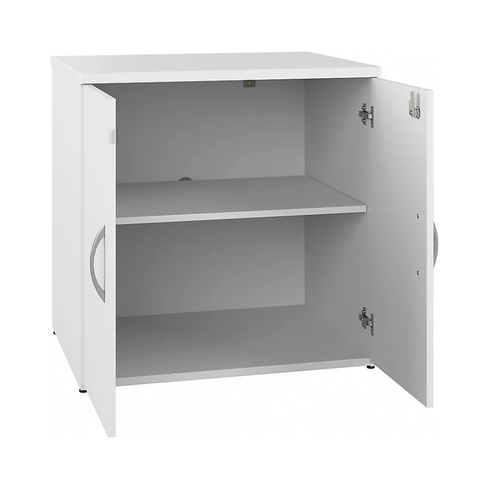 Storage Cabinets*Bush Business Furniture Studio C 30" Storage Cabinet with 2 Shelves, White (SCS130WH)